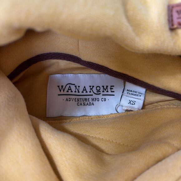 Wanakome Reyene Hooded Sweatshirt Women's XS Gold Mulburry Fleece Asymmetrical - Picture 5 of 10
